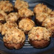 Spicy Sausage Stuffed Monterey Mushrooms