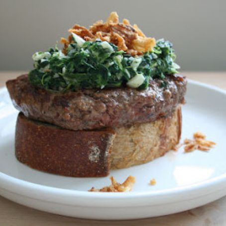 Creamed Spinach Fork-and-Knife Burgers
