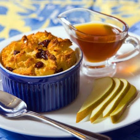 Maple, Pear Bread Pudding