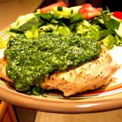 Chicken Breasts with Pistachio-Cilantro Pesto