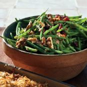 GREEN BEANS w/WALNUTS & CHERRY VINAIGRETTE