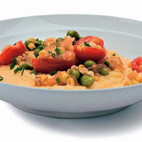 SMOKY CHEESE GRITS w/SUCCOTASH