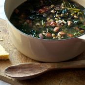 Black-eyed Pea Soup with Andouille and Collards