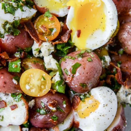 Potato Salad-Bacon Blue with Soft Boiled Eggs