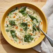 Lemony Chicken and Spinach Soup
