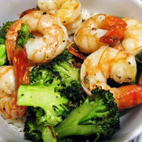 Roasted Shrimp and Broccoli