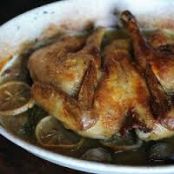 Spatchcocked and Braise-Roasted Chicken