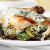 Chicken  Asparagus-Stuffed w/White Wine-Shallot Sauce