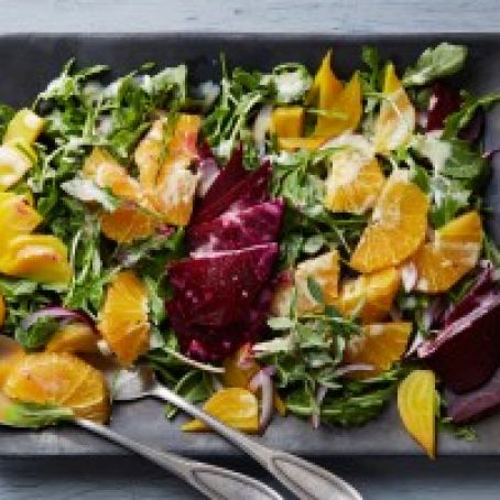 Roasted Beet Salad with Oranges and Creamy Goat Cheese Dressing : Recipes : Cooking Channel