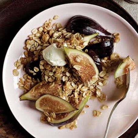 Drunken Figs with Black Pepper Granola (Cooking Light)