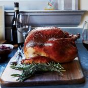 Bourbon-Glazed Turkey with Pearl Onion Giblet Gravy