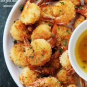 Batter Fried Shrimp with Garlic Dipping Sauce