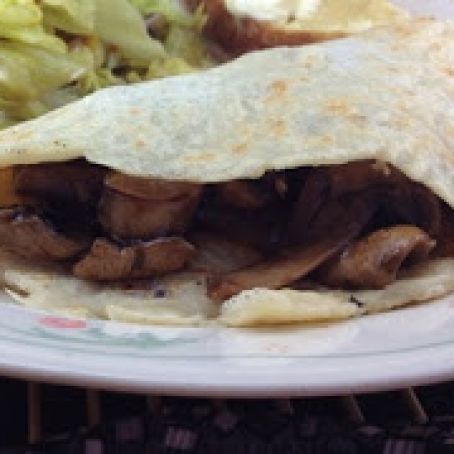 Boxty (pancakes) with Beer-Braised Mushrooms