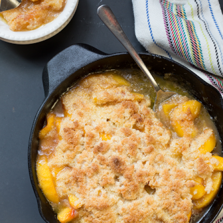Skillet Peach Cobbler