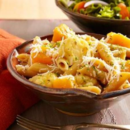 Braised Cauliflower & Squash Penne Pasta