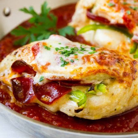 PIZZA STUFFED CHICKEN