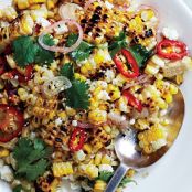 Charred Raw Corn with Chili & Cheese