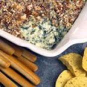 Pecan Crusted Spinach Artichoke Dip