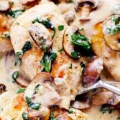 Creamy Parmesan Garlic Mushroom Chicken