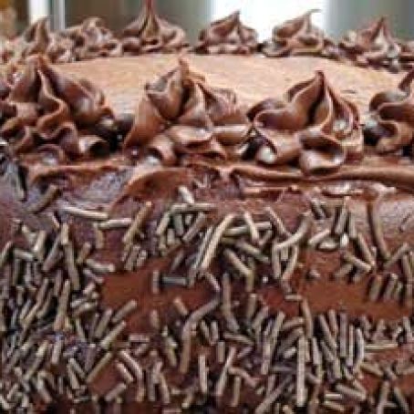 Double Vanilla Cake with Dark Chocolate Icing