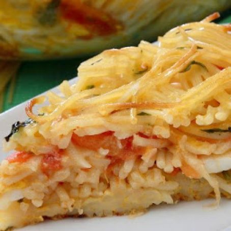 Deep-Dish Spinach, Egg and Spaghetti Pie