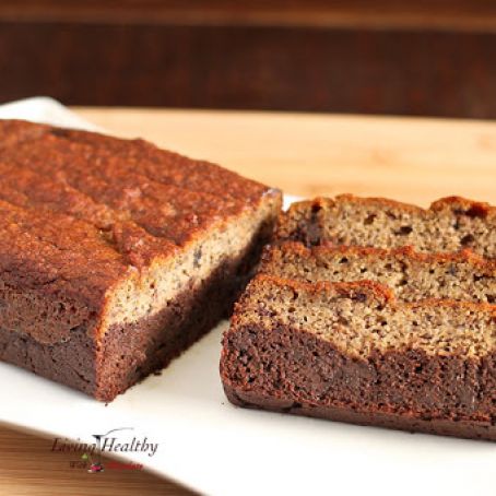 quick bread - Black Bottom Banana Bread