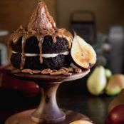 Spiced Chocolate Caramel Pear Cake