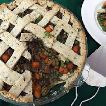 Curried Beef Potpie In Parsley Pastry Crust