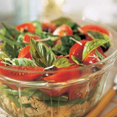 Italian Basil Tomato Pasta Salad