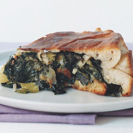 Escarole-Stuffed Pizza