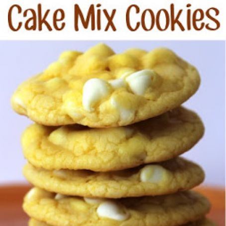 Lemon White Chocolate Cake Mix Cookies