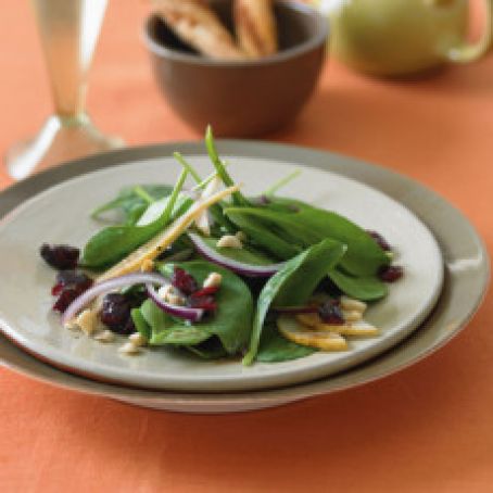 Spinach, Pear and Cranberry Salad