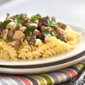 Mixed Mushrooms Pasta Stroganoff