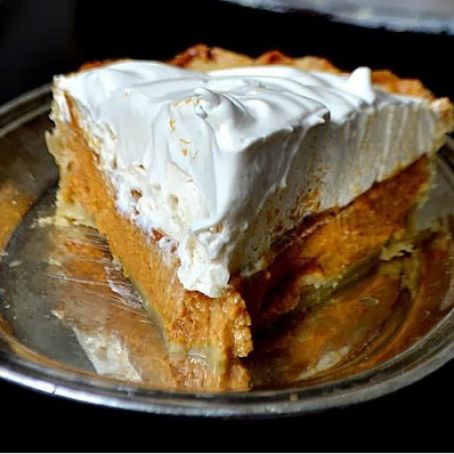 Brown Sugar Pumpkin Pie with Honey Sweetened Meringue
