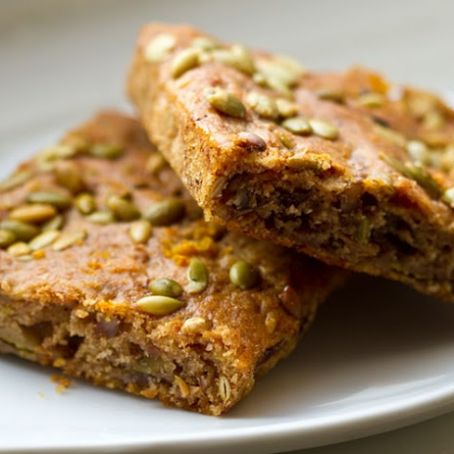 Pumpkin Spice Orange Banana Bread Bars
