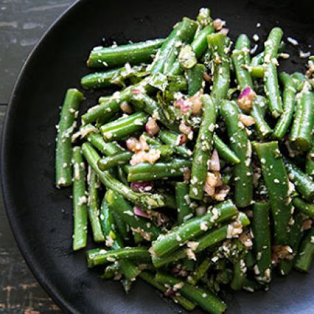 Green Bean Salad with Basil, Balsamic, and Parmesan