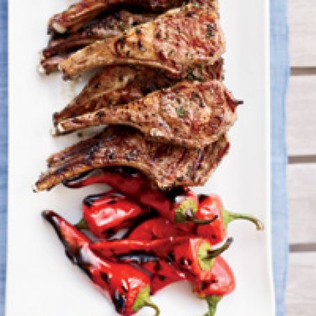 Grilled Lamb Chops with Garlic, Chiles and Anchovies