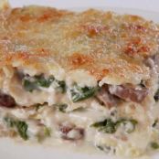 Creamy Spinach and Mushroom Lasagna