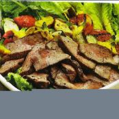 Grilled Steak and Ratatouille Salad with Basil-Garlic Vinaigrette