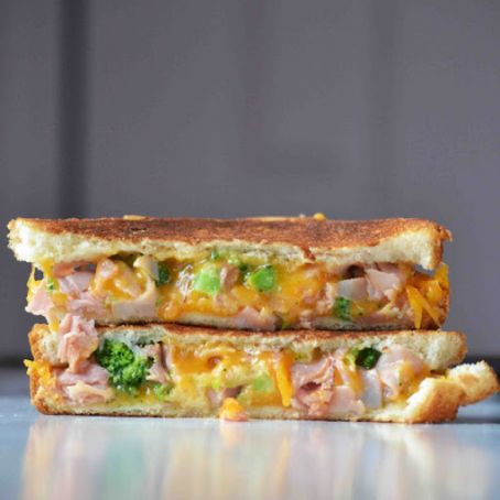 Ham and Broccoli Grilled Cheese Sandwich
