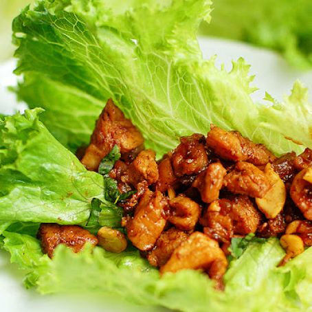 Chicken Cashew Lettuce Wraps