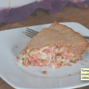Tomato Pie (with corn and a whole-wheat crust)