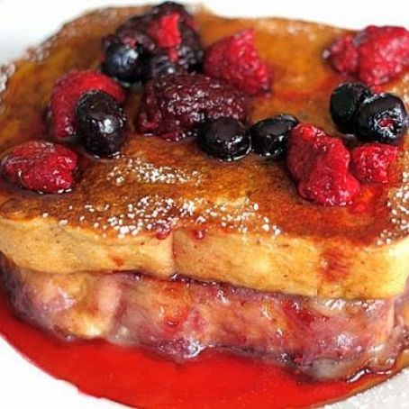 Stuffed French Toast with Brie and Berries