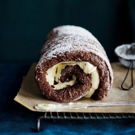 Extreme Lemon and Chocolate Roulade