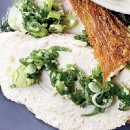 Turkey Breast with Ginger-Scallion Sauce
