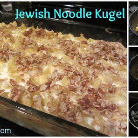 Jewish Noodle Kugel with Oatmeal Brown Sugar Topping