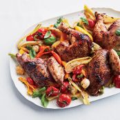 Roast Chicken Cacciatore with Red Wine Butter