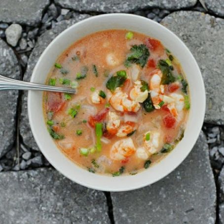 Cilantro Coconut Shrimp Soup