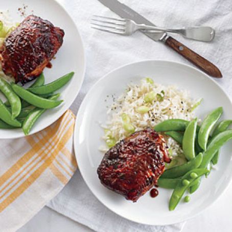 Sticky Soy-Hoisin Chicken Thighs