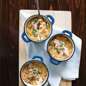 Sausage and Camembert Spoon Pudding